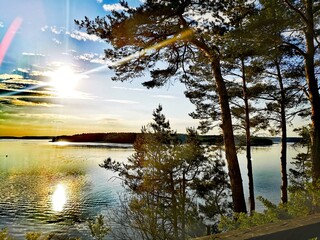 jezioro Necko, zachód słońca © Karolj