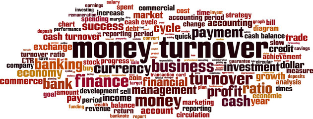 Money turnover word cloud