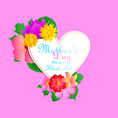 mother day floral background with flowers for social media promotion and advertisement