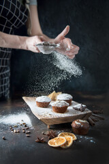 baking cookies in the kitchen