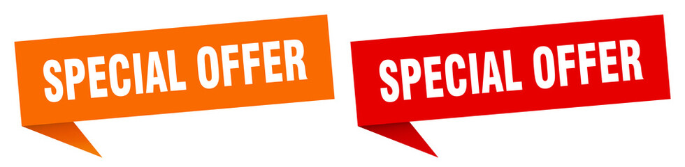special offer banner. special offer speech bubble label set. special offer sign