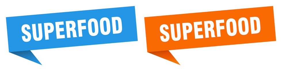 superfood banner. superfood speech bubble label set. superfood sign