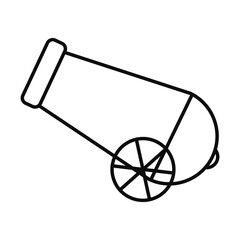 Isolated cannon line style icon vector design