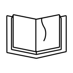 open quran book line style icon vector design