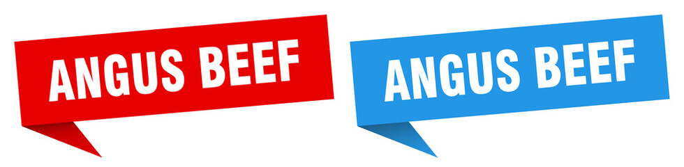 angus beef banner. angus beef speech bubble label set. angus beef sign