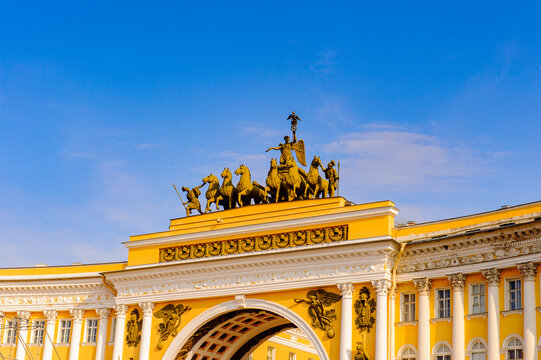 Entrance onto the Palace Square in St. Petersburg, Russia