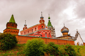 Image of the monastery in Old Ladoga town in Russia