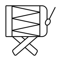 drum instrument line style icon vector design