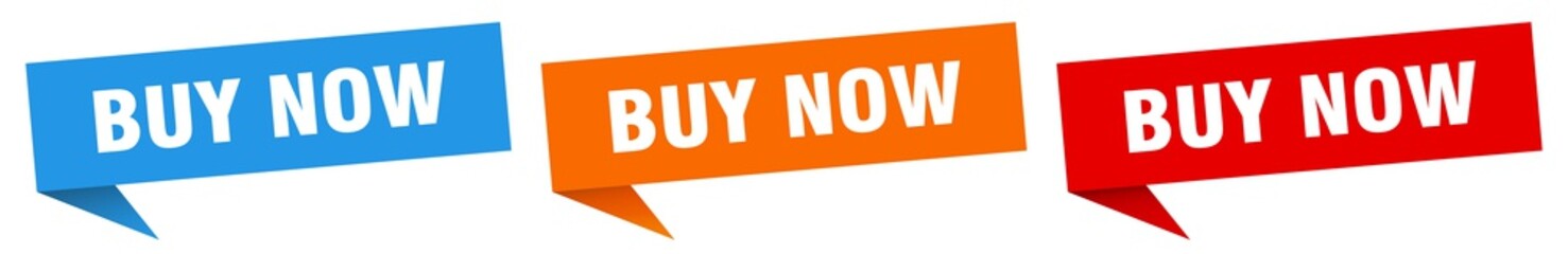 buy now banner. buy now speech bubble label set. buy now sign