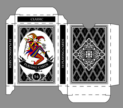 Playing cards tuck box template