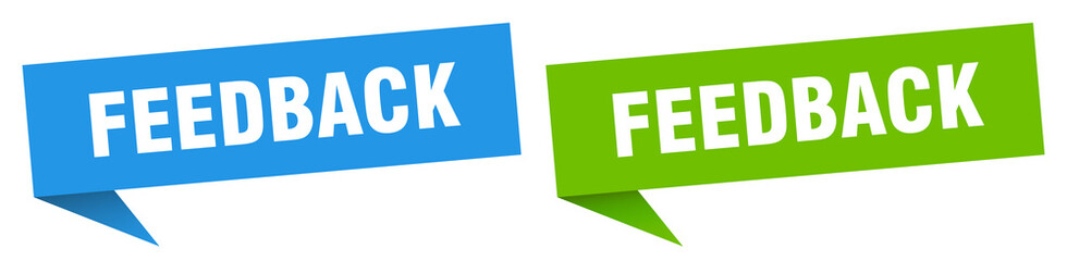 feedback banner. feedback speech bubble label set. feedback sign