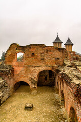 Fototapeta na wymiar Fortress at the Monumental complex Curtea Domneasca, Targoviste, Romania
