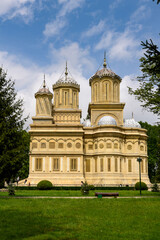 Fototapeta na wymiar Cathedral of Curtea de Arges, a Romanian Orthodox cathedral in Romania