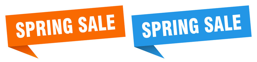 spring sale banner. spring sale speech bubble label set. spring sale sign