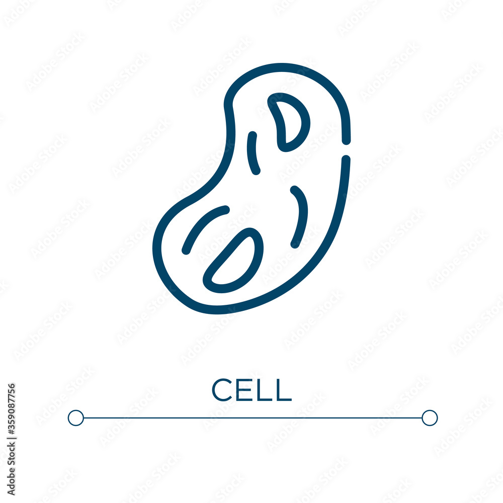 Poster cell icon. linear vector illustration. outline cell icon vector. thin line symbol for use on web and