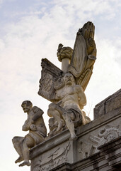 Obraz premium Statues in the Alba Iulia Fortrss complex in Alba County, Transylvania, Romania