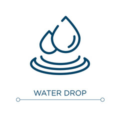 Water drop icon. Linear vector illustration. Outline water drop icon vector. Thin line symbol for use on web and mobile apps, logo, print media.