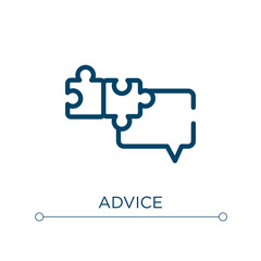 Advice icon. Linear vector illustration. Outline advice icon vector. Thin line symbol for use on web and mobile apps, logo, print media.