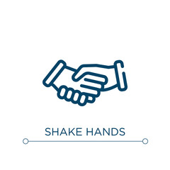 Shake hands icon. Linear vector illustration. Outline shake hands icon vector. Thin line symbol for use on web and mobile apps, logo, print media.