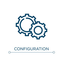 Configuration icon. Linear vector illustration. Outline configuration icon vector. Thin line symbol for use on web and mobile apps, logo, print media.