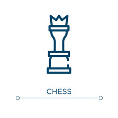 Chess icon. Linear vector illustration. Outline chess icon vector. Thin line symbol for use on web and mobile apps, logo, print media.