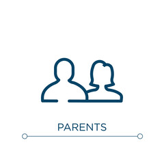 Parents icon. Linear vector illustration. Outline parents icon vector. Thin line symbol for use on web and mobile apps, logo, print media.
