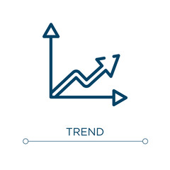 Trend icon. Linear vector illustration. Outline trend icon vector. Thin line symbol for use on web and mobile apps, logo, print media.