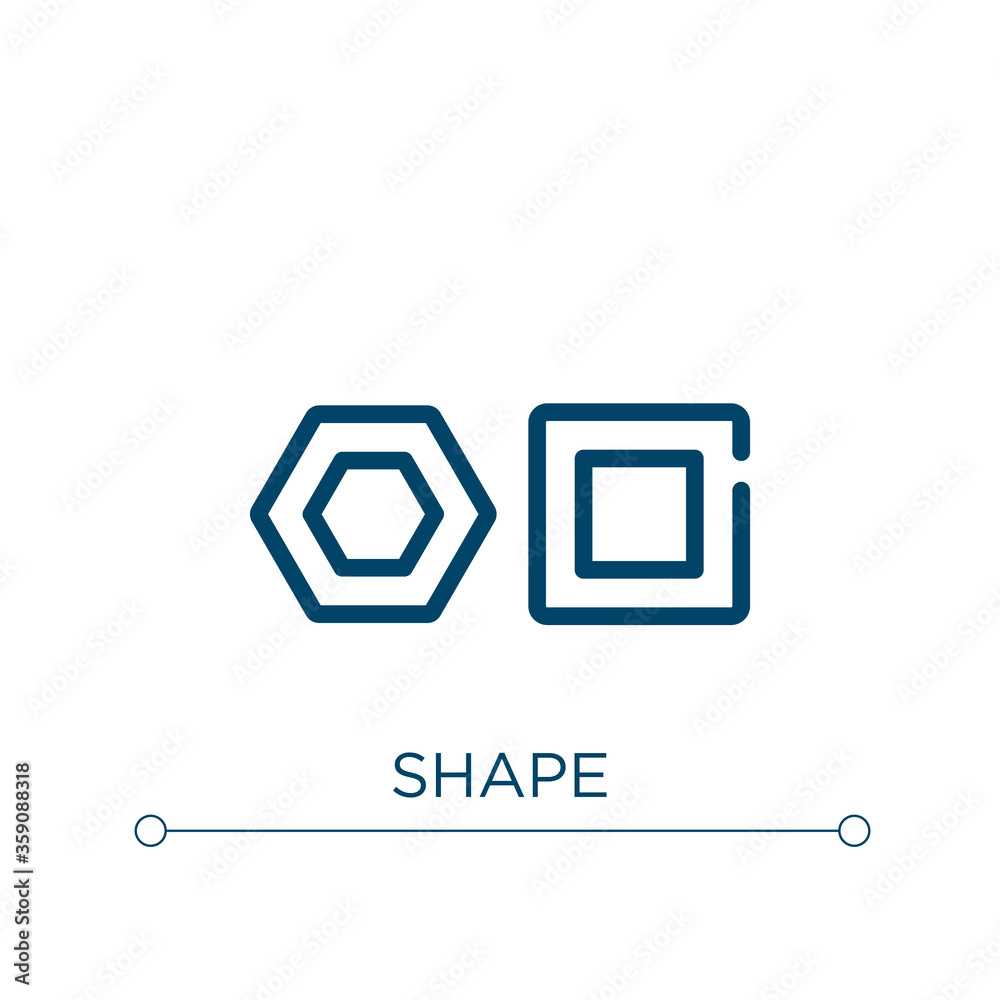 Poster shape icon. linear vector illustration. outline shape icon vector. thin line symbol for use on web a