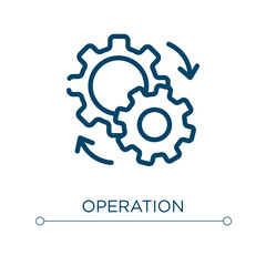 Operation icon. Linear vector illustration. Outline operation icon vector. Thin line symbol for use on web and mobile apps, logo, print media.