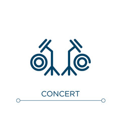 Concert icon. Linear vector illustration. Outline concert icon vector. Thin line symbol for use on web and mobile apps, logo, print media.