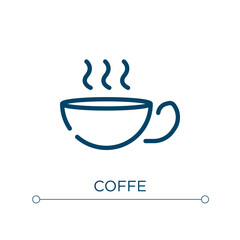 Coffe icon. Linear vector illustration. Outline coffe icon vector. Thin line symbol for use on web and mobile apps, logo, print media.