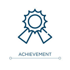 Achievement icon. Linear vector illustration. Outline achievement icon vector. Thin line symbol for use on web and mobile apps, logo, print media.