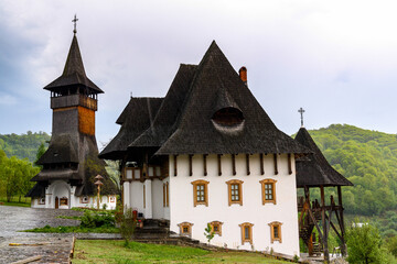 Fototapeta na wymiar Wooden churches of Maramures site, Transylvania, Romania. UNESCO World Heritage