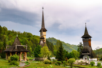 One of the Wooden churches of Maramures, Transylvania, Romania. UNESCO World Heritage