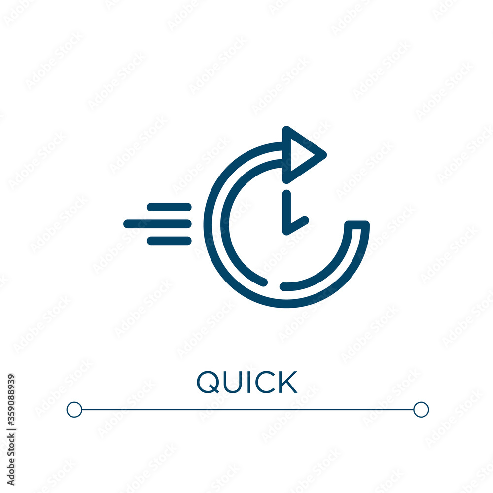 Poster quick icon. linear vector illustration. outline quick icon vector. thin line symbol for use on web a