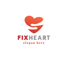 Fix heart hugging logo 