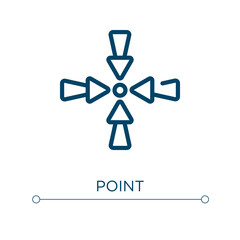 Point icon. Linear vector illustration. Outline point icon vector. Thin line symbol for use on web and mobile apps, logo, print media.