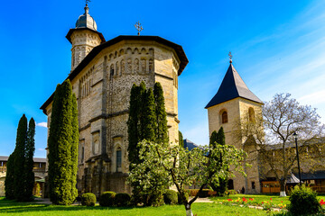 Dragomirna Monastery, the tallest medieval monastery in northern Moldavia, Romania