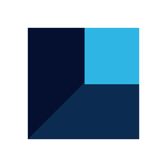 geometric and abstract 3d cube flat style icon vector design