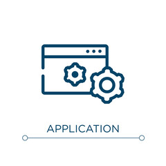 Application icon. Linear vector illustration. Outline application icon vector. Thin line symbol for use on web and mobile apps, logo, print media.