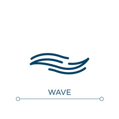 Wave icon. Linear vector illustration. Outline wave icon vector. Thin line symbol for use on web and mobile apps, logo, print media.