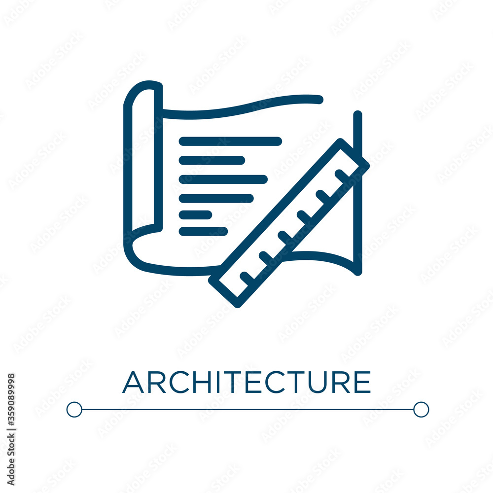 Aufkleber architecture icon. linear vector illustration. outline architecture icon vector. thin line symbol fo