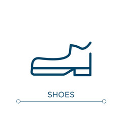 Shoes icon. Linear vector illustration. Outline shoes icon vector. Thin line symbol for use on web and mobile apps, logo, print media.