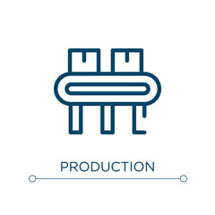 Production icon. Linear vector illustration. Outline production icon vector. Thin line symbol for use on web and mobile apps, logo, print media.