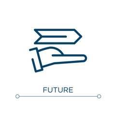 Future icon. Linear vector illustration. Outline future icon vector. Thin line symbol for use on web and mobile apps, logo, print media.