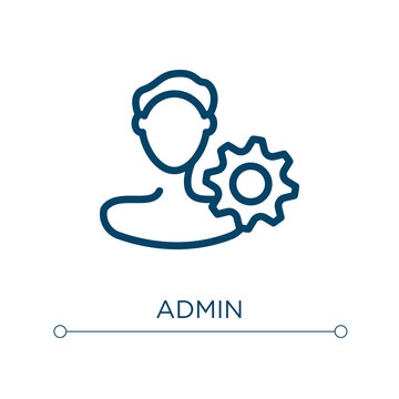 Admin icon. Linear vector illustration. Outline admin icon vector. Thin line symbol for use on web and mobile apps, logo, print media.
