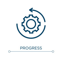 Progress icon. Linear vector illustration. Outline progress icon vector. Thin line symbol for use on web and mobile apps, logo, print media.