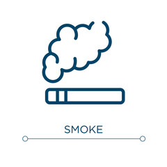 Smoke icon. Linear vector illustration. Outline smoke icon vector. Thin line symbol for use on web and mobile apps, logo, print media.
