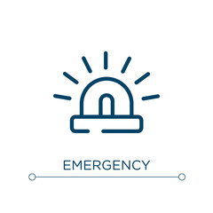 Emergency icon. Linear vector illustration. Outline emergency icon vector. Thin line symbol for use on web and mobile apps, logo, print media.