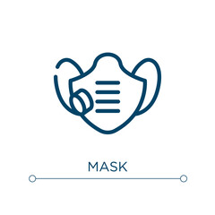 Mask icon. Linear vector illustration. Outline mask icon vector. Thin line symbol for use on web and mobile apps, logo, print media.